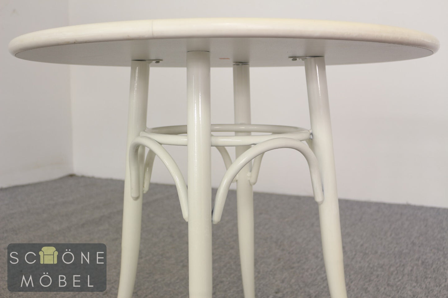 klassisch rustikaler Stil Beistelltisch Vintage Retro Tisch Mid Century Rund