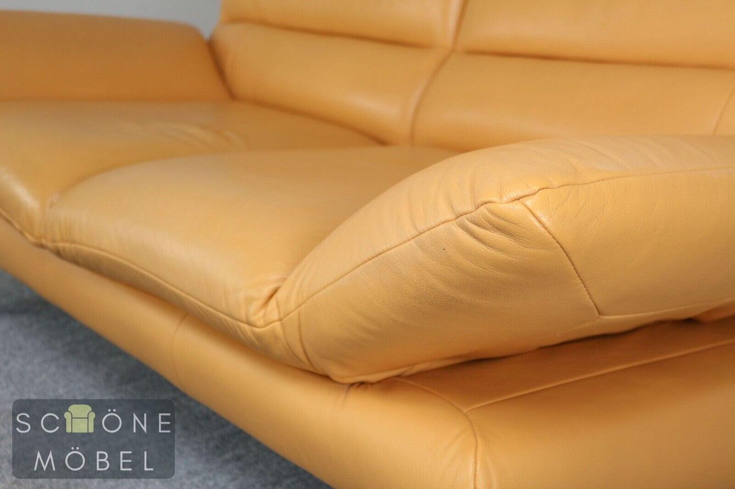 Schönes Designer Ledersofa Echtleder 2er Sofa Moderne Couch Leder 2 sitzer