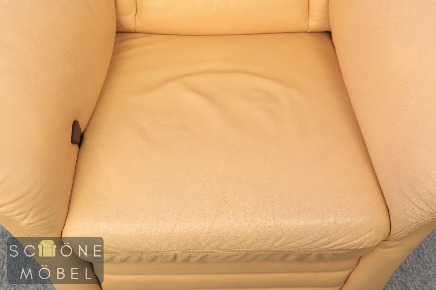 Moderner Designer Leder Sessel Relax Armchair Relaxsessel Echtleder