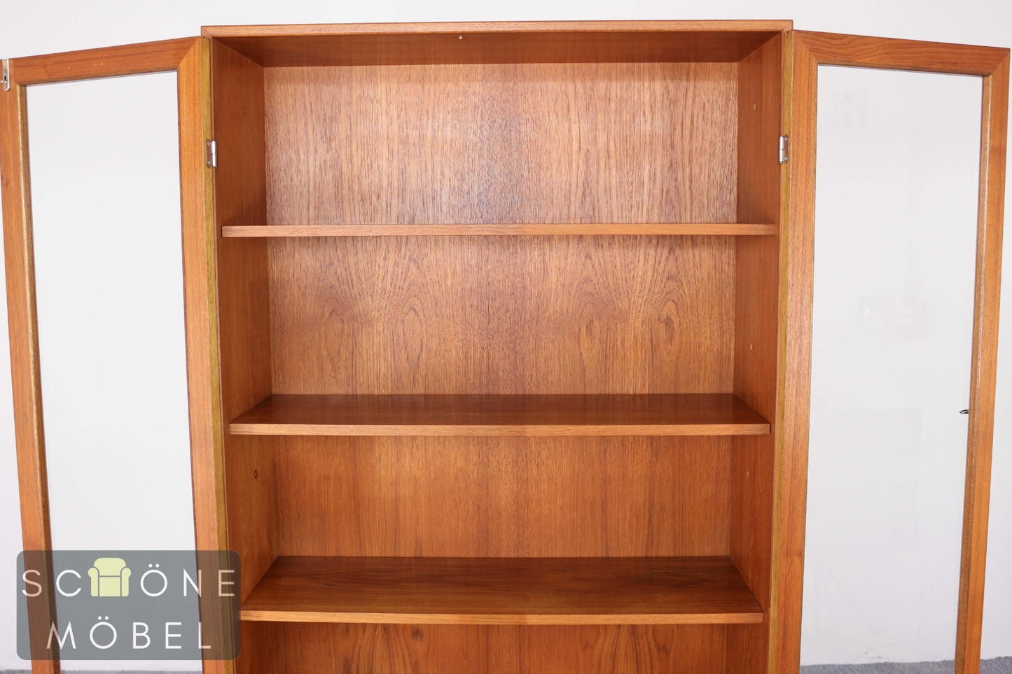 Dyrlund Teak Vitrine Danish Design Mid Century Glas Schrank Vintage Teakholz