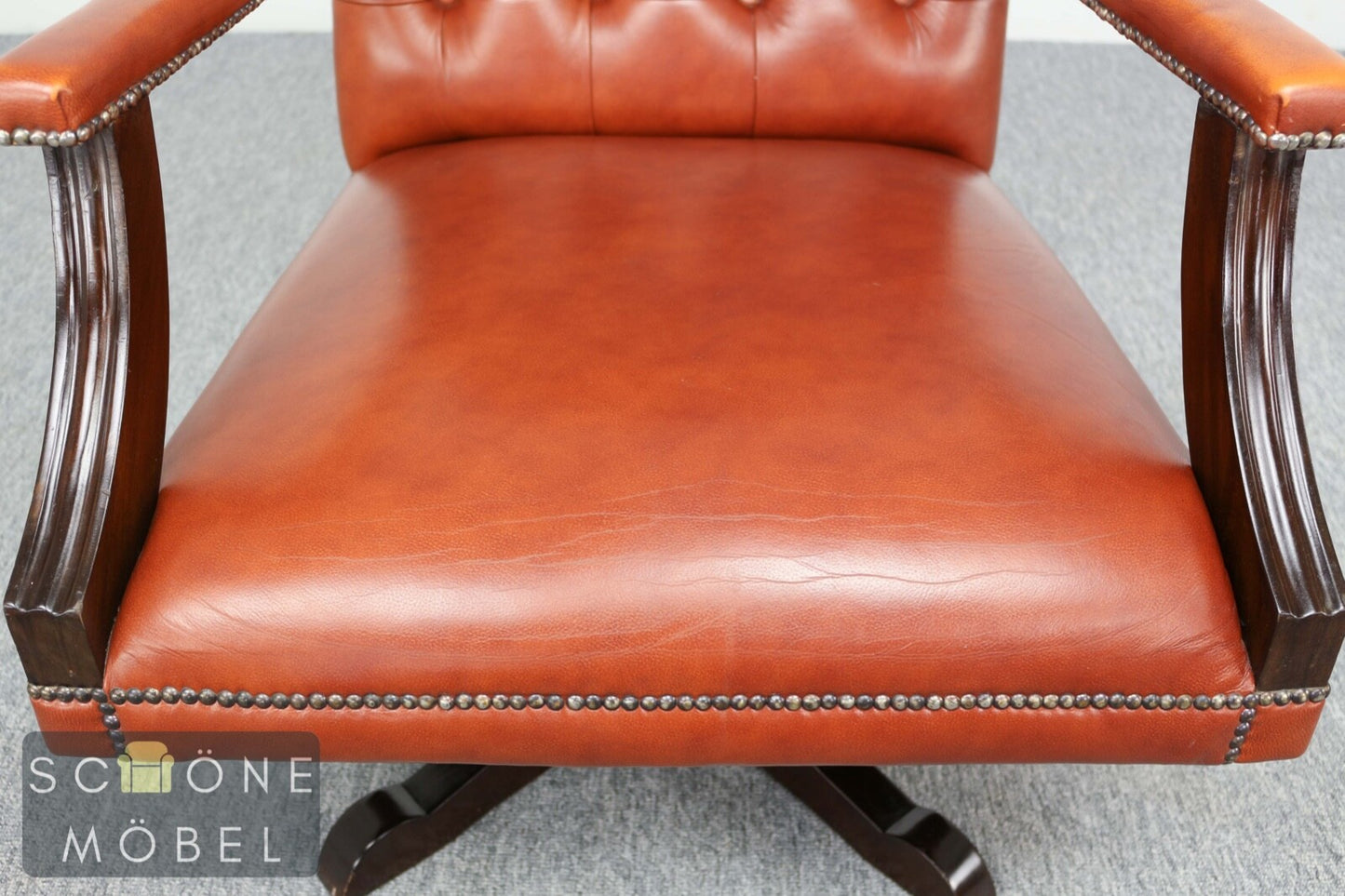 Hübscher Chesterfield Sessel Ledersessel Echtleder 1er Leder Armchair English