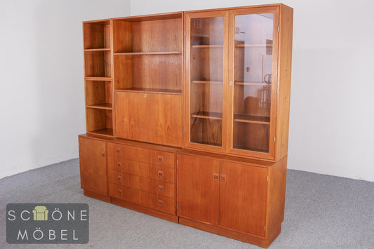 Schrankwand Vitrine Sekretär Danish Design Mid Century Wandschrank Schrank