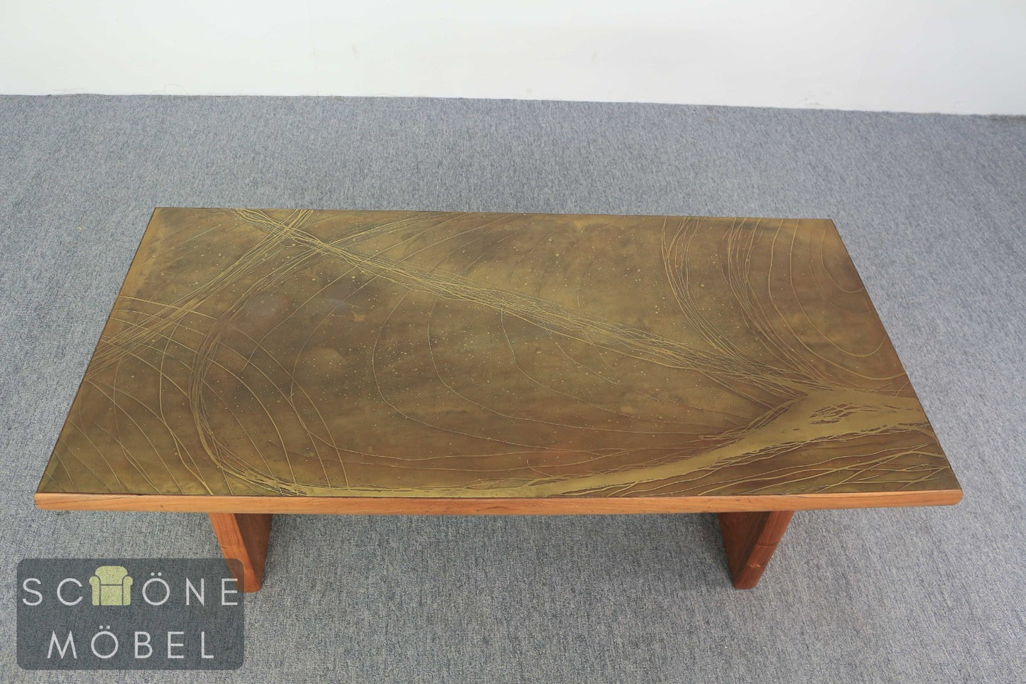 Mid Century Massiver Couchtisch Danish Design Holz Tisch Vintage Skandinavisch