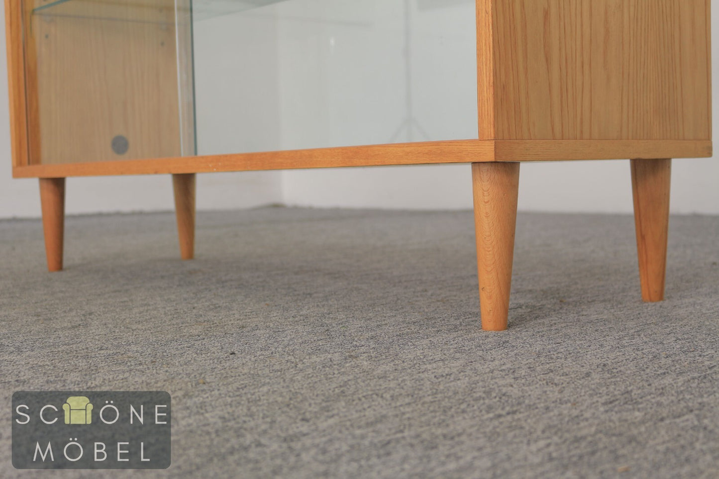 Vintage Vitrine Raumtrenner Mid Century Glas Anrichte Retro Skandinavisch