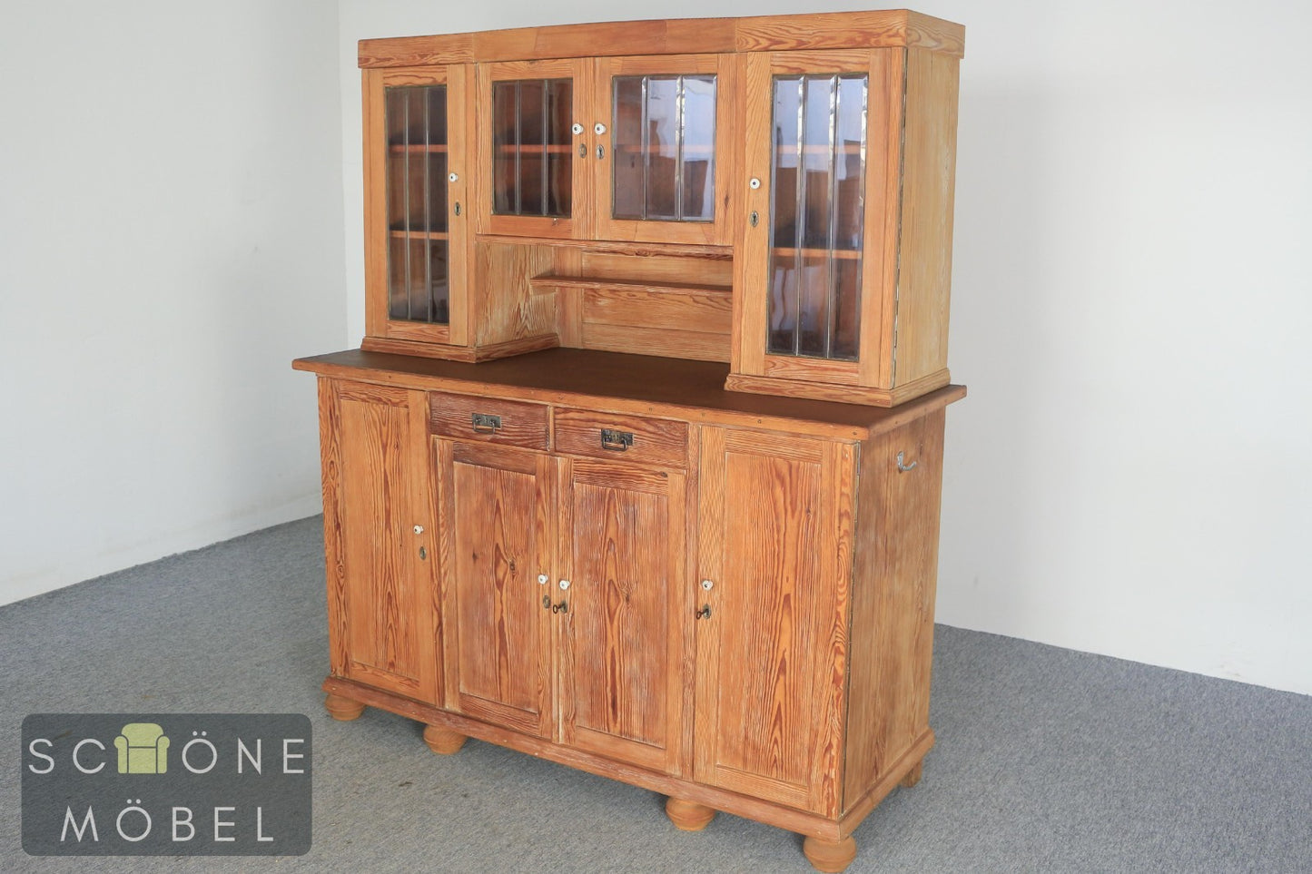 Schöner Jugendstil Küchenschrank Vintage Buffet Retro Küchenbuffet Massivholz