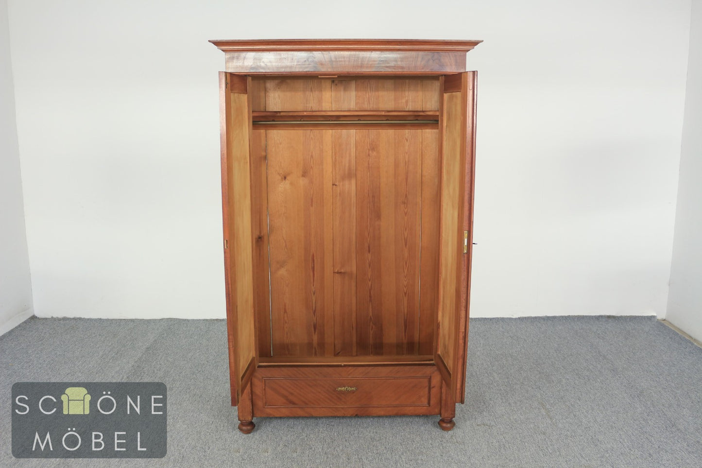 Wunderschöner Gründerzeit Kleiderschrank Garderobe Antik Stil Schrank Wardrobe