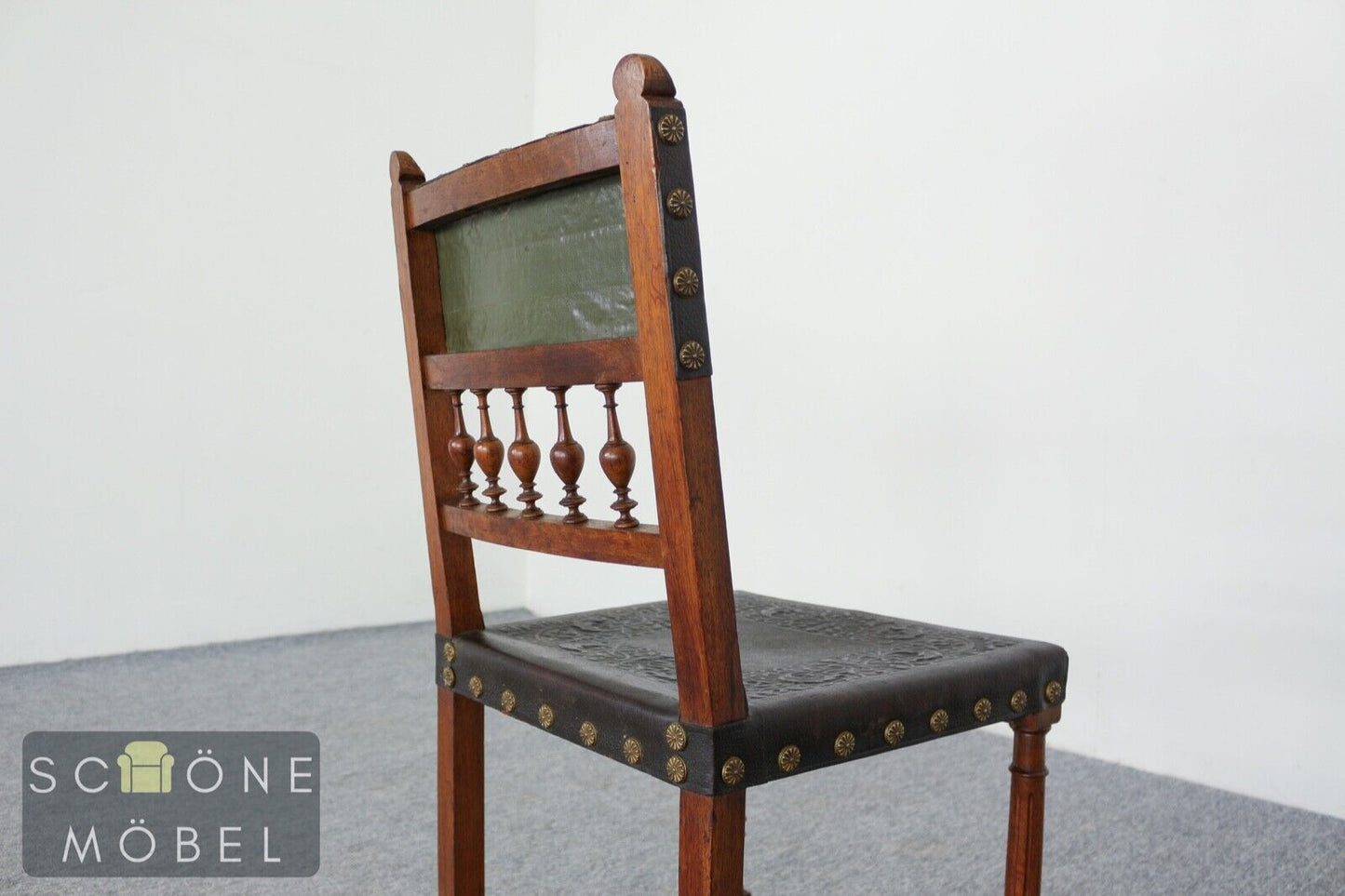 Gründerzeit Stühle Antik Stil Leder Stuhl Chair Essstuhl Vintage Esszimmerstuhl