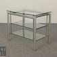 Industrial Style Beistelltisch Modern  Glas Tisch Hifi Table Chrom / Glas