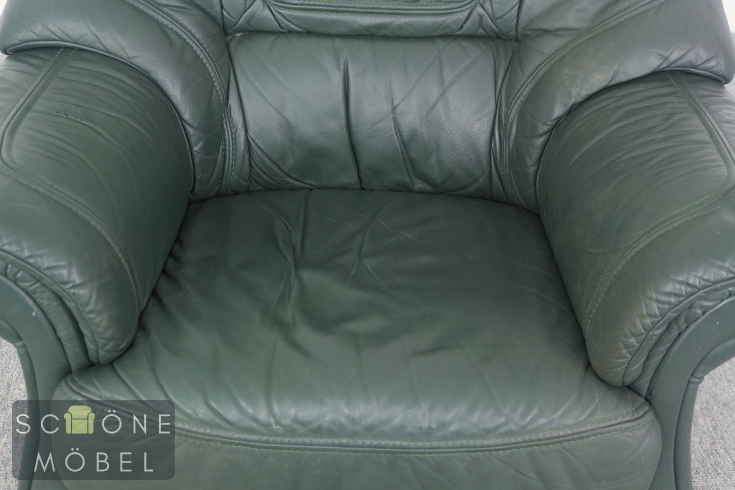 Bequemer Elastoform Leder Sessel Echtleder Armchair Fernsehsessel Moderner Stil