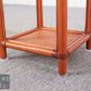 Rattan Blumenständer Pflanzenständer Regal Vintage Boho Bambus Design