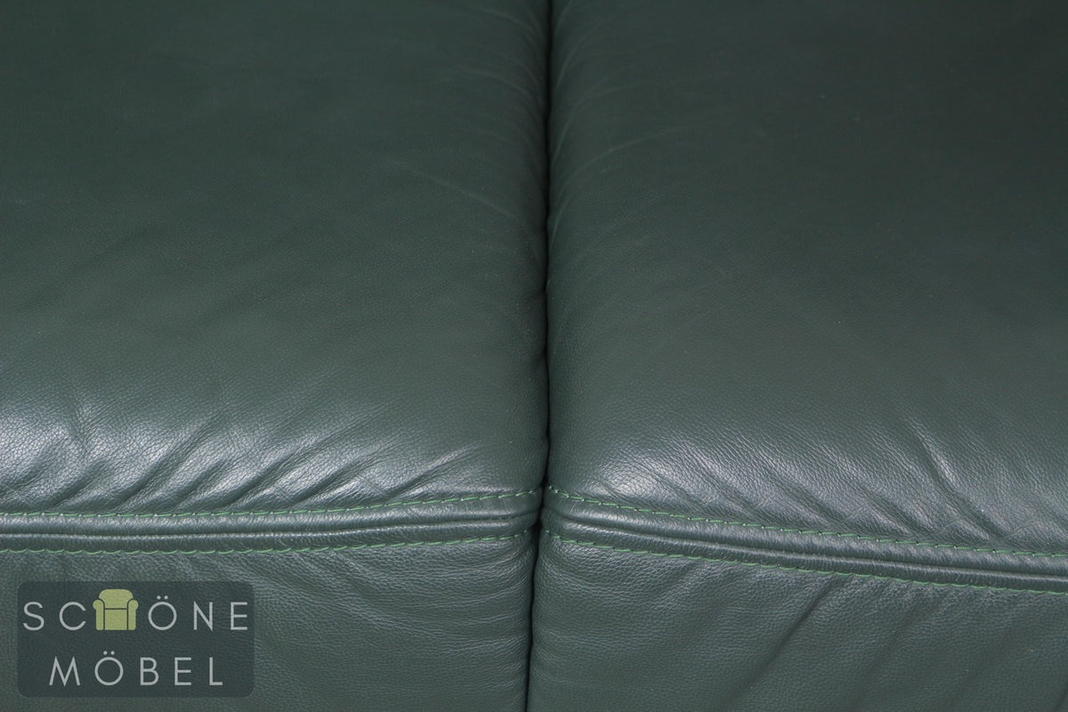 Bequeme Elastoform Leder 2er Sofa Echtleder Couch Couchgarnitur 2 Sitzer