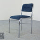 2er Set Design Stuhl Chrom Blau Polsterstuhl Set modern Stapelstuhl Vintage