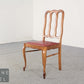 2er Set Vintage Holzstühle Set Vintage Esszimmerstühle mit rotem Leder Holz