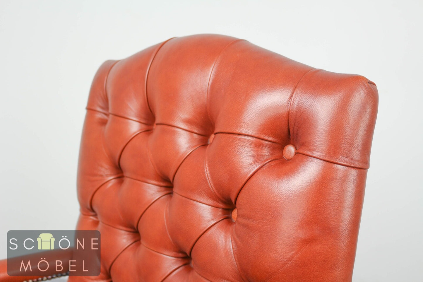Hübscher Chesterfield Sessel Ledersessel Echtleder 1er Leder Armchair English