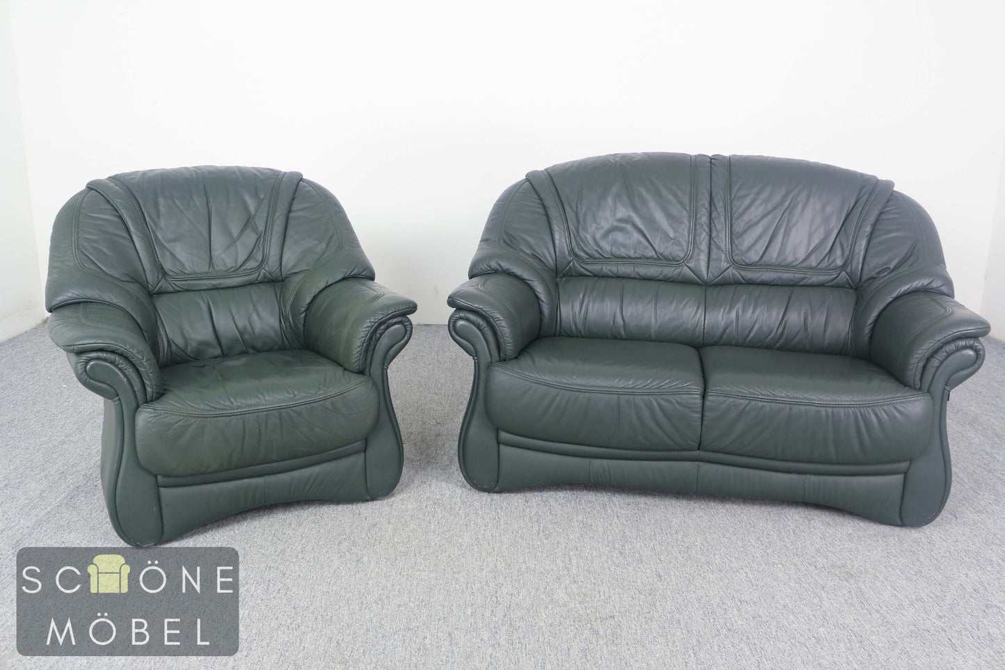Bequemer Elastoform Leder Sessel Echtleder Armchair Fernsehsessel Moderner Stil