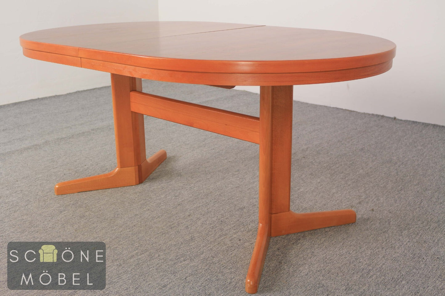 70er Jahre Mid Century Esstisch - ausziehbar oval Table Beistelltisch Holz