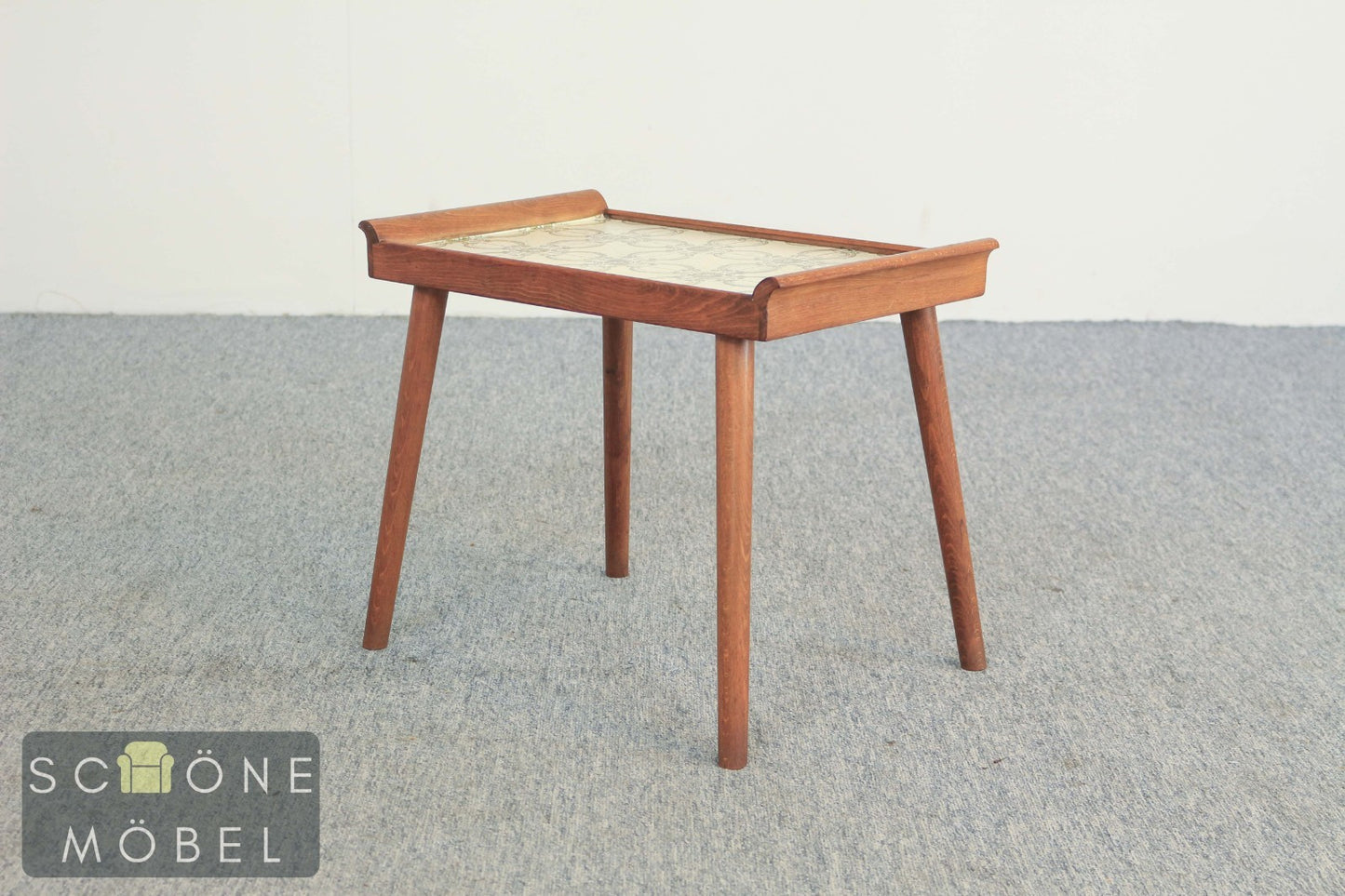 Vintage Beistelltisch Teak Fliesen Tisch Danish Design Mid Century 60er Jahre