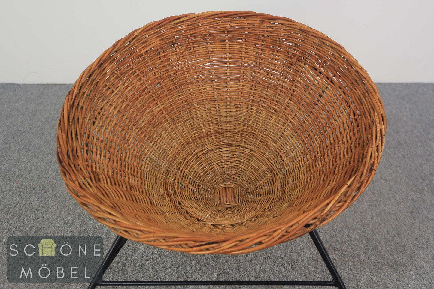 Mid Century Korbsessel Retro Original 50er Jahre DDR Sessel Vintage Stil
