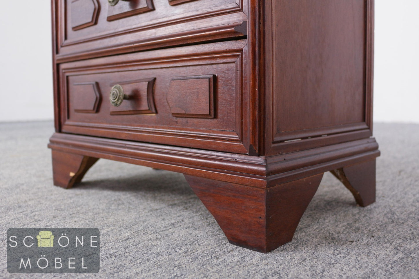 Nachttisch Beistellschrank Massivholz Kommode Vintage Kolonial Stil