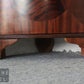 Biedermeier Stil Vitrinen Schrank / Eckschrank Mahagoni Glasvitrine Intarsie