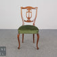 Antik Stil Stuhl Chippendale Esszimmerstuhl Samt Grün Massivholz Rokoko Vintage