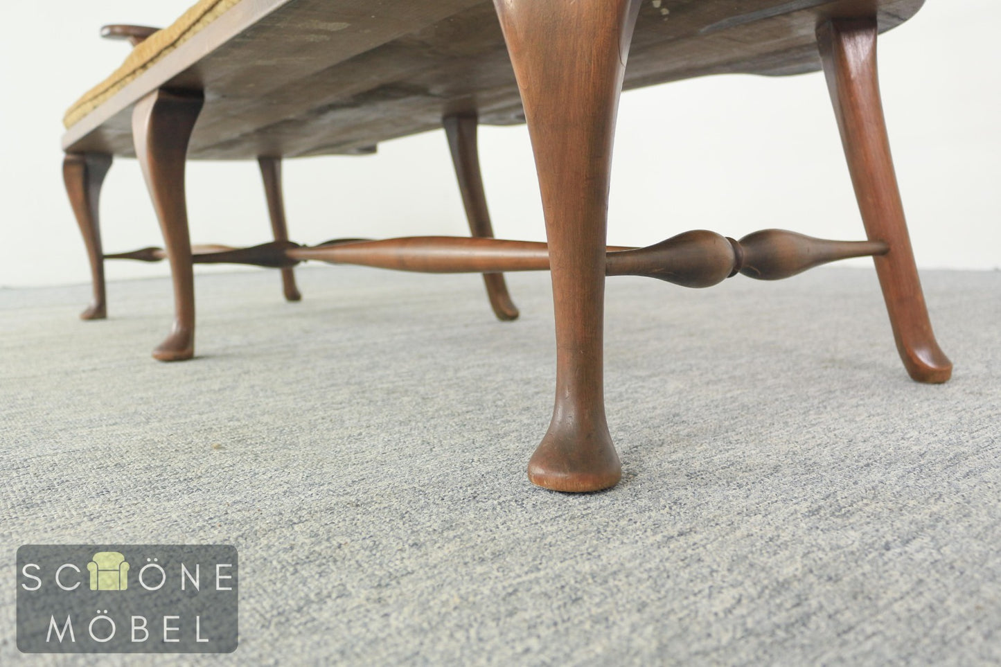 Windsor Sofa Bank 3-Sitzer Holz massiv mit Armlehnen Landhaus Sitzgelegenheit