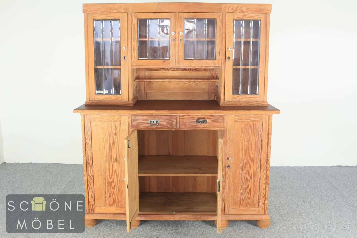 Schöner Jugendstil Küchenschrank Vintage Buffet Retro Küchenbuffet Massivholz