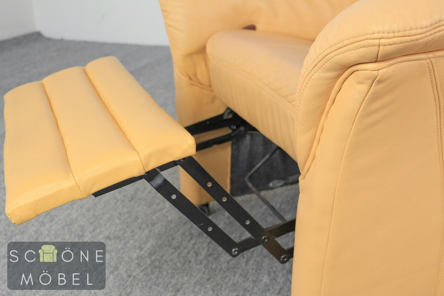 Moderner Designer Leder Sessel Relax Armchair Relaxsessel Echtleder