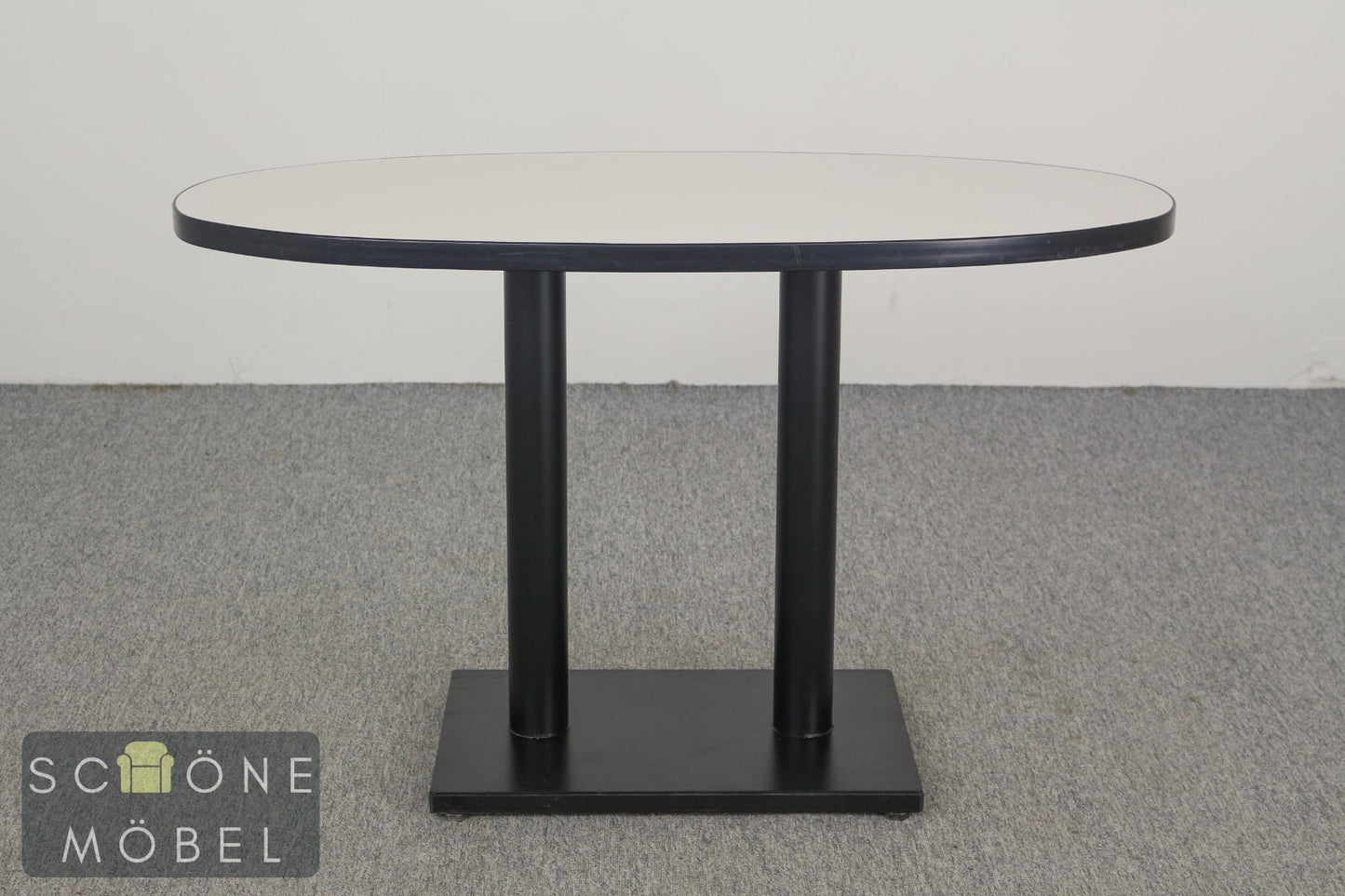 Ovaler Klassisch-moderner Tisch Retro Rund robuste Stahlbasis platzsparend