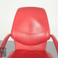 Original Designklassiker 2er Set KOINOR Design Freischwinger Stühle rot – Leder