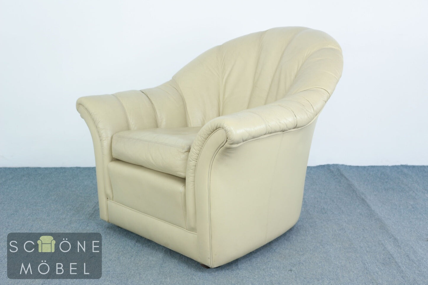 Eleganter Ledersessel Englisches Design Echtleder Sessel 1er Leder Armchair