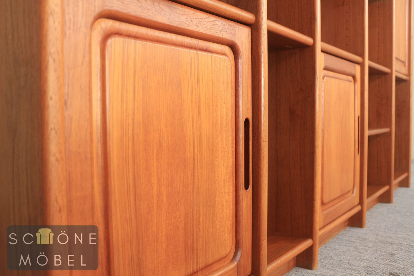Retro Teak Regalsystem Danishes Design Regal Vintage Bücherschrank Bücherregal