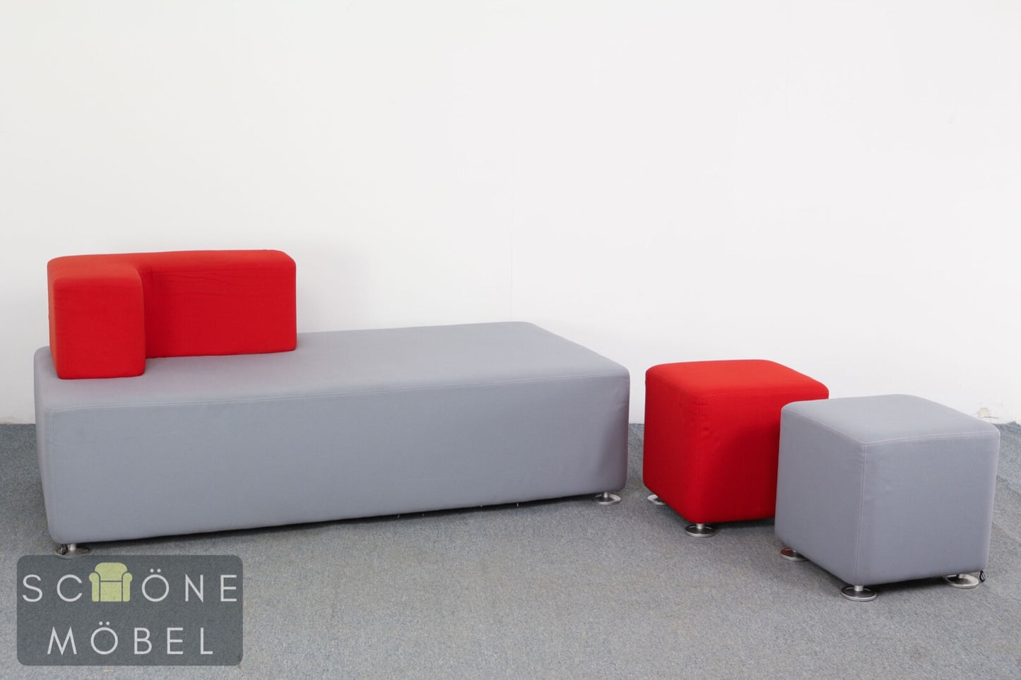 Modernes Steelcase Designer Sofa 3 Sitzer 3er Büro Couch Made in France