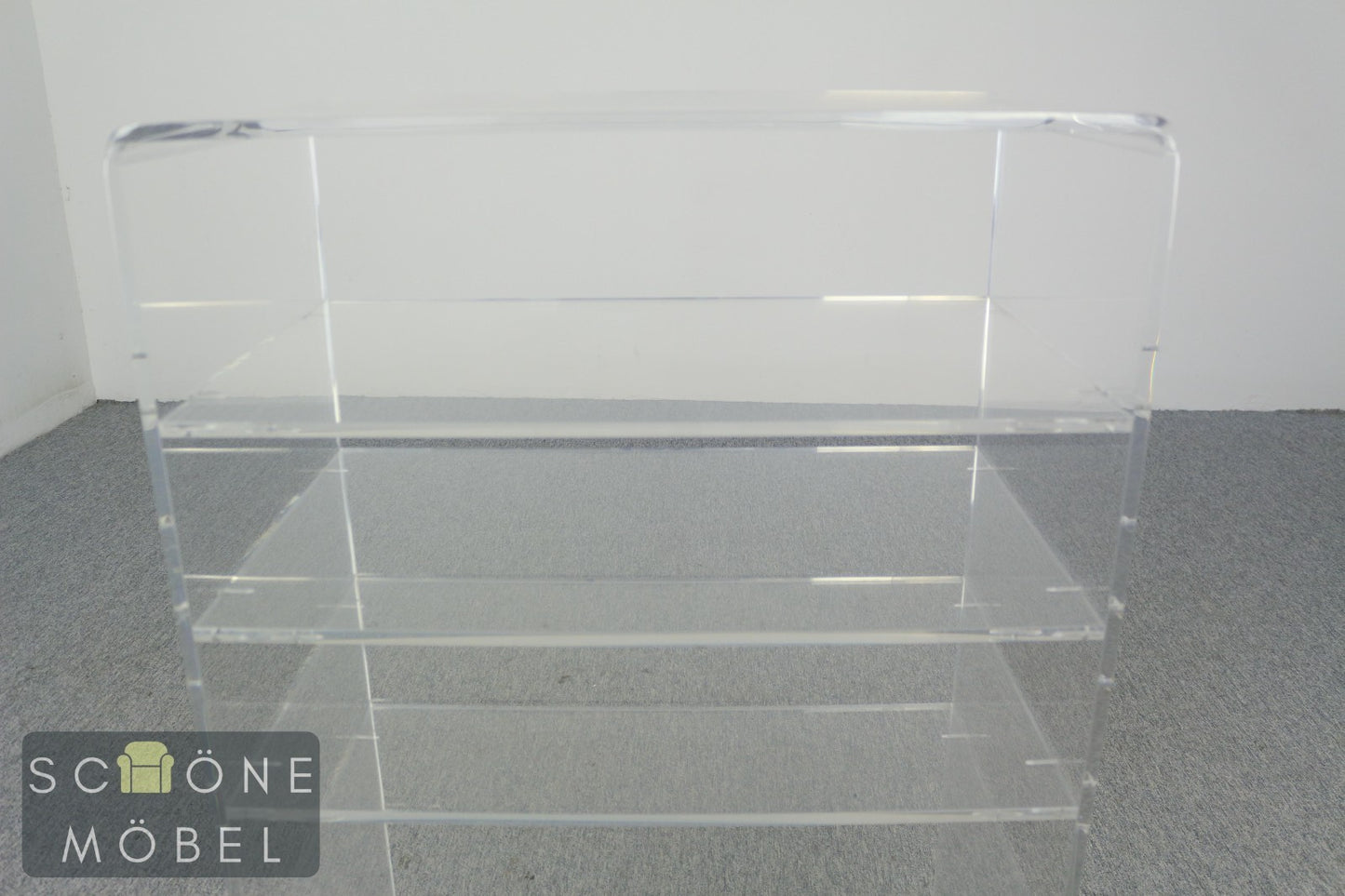Desinger Space Age Regal aus Acrylglas auf Rollen – 1970er Designklassiker