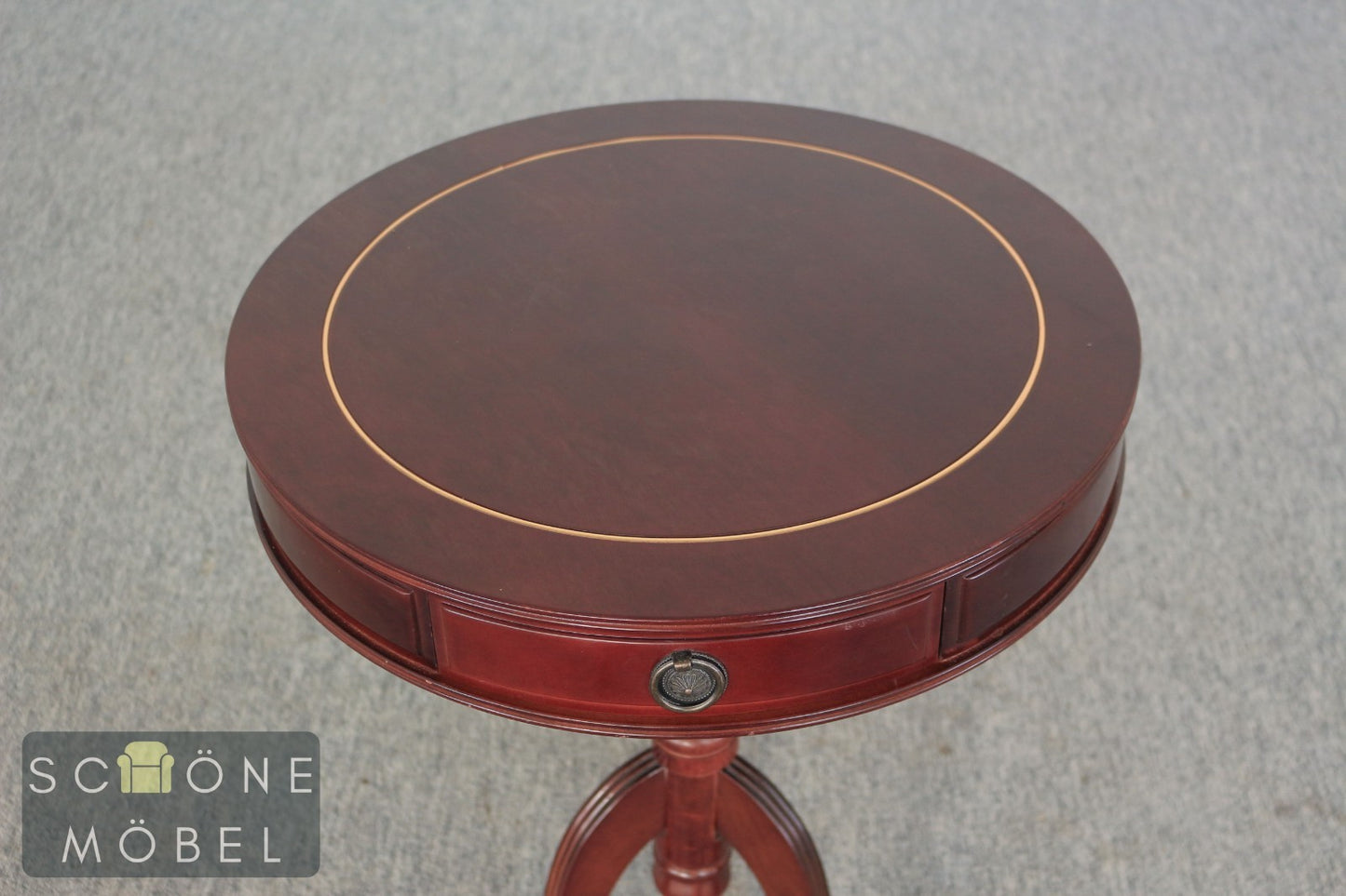 Eleganter Runder Regency Stil Beistelltisch im Biedermeier Stil Ablagetisch