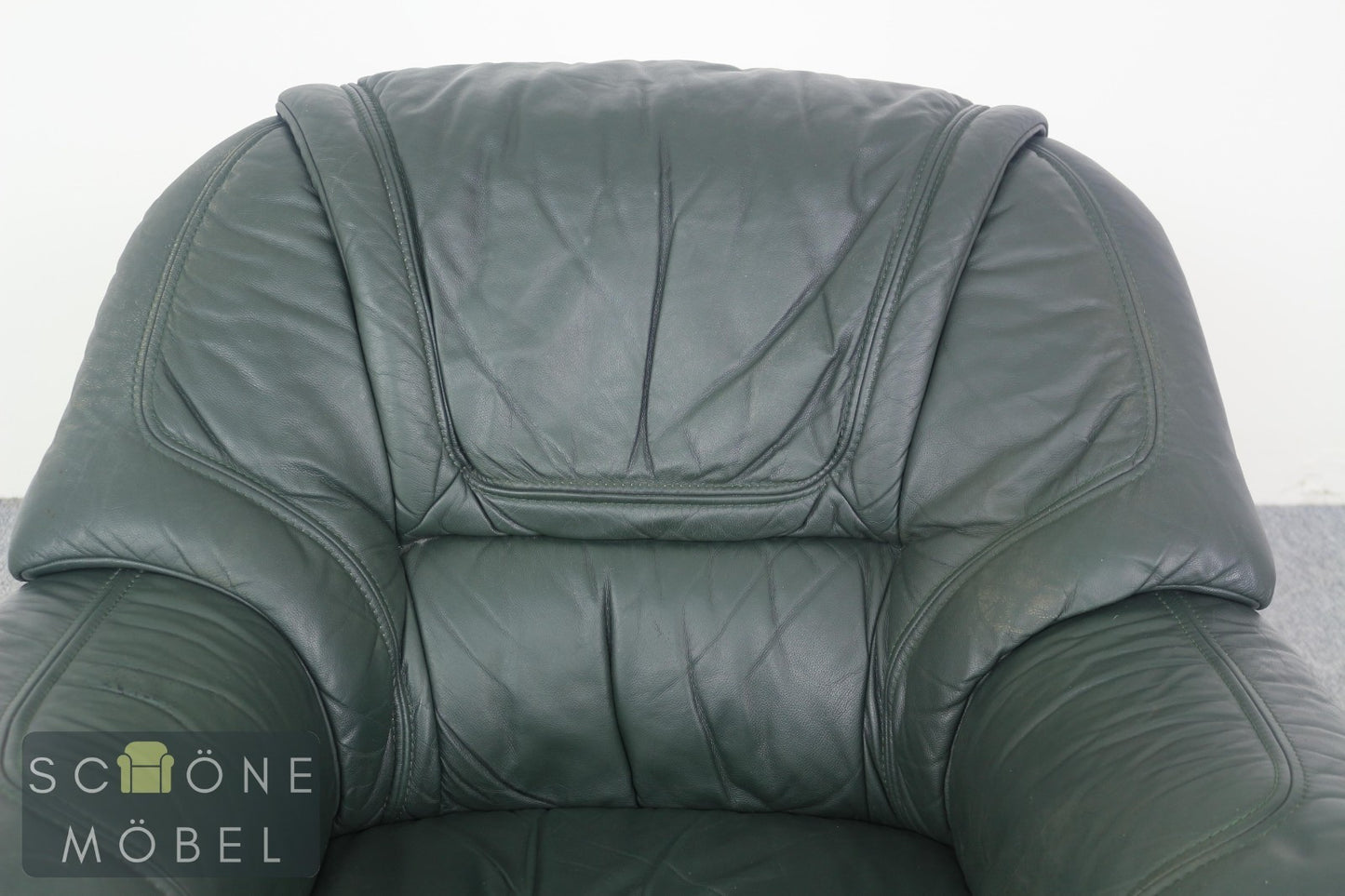 Bequemer Elastoform Leder Sessel Echtleder Armchair Fernsehsessel Moderner Stil