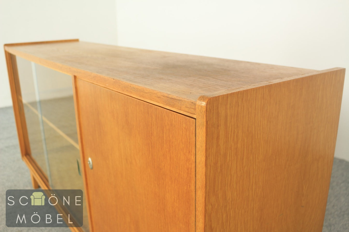 60er Jahre Sideboard Retro Kommode Mid Century Vitrine Vintage Schränkchen