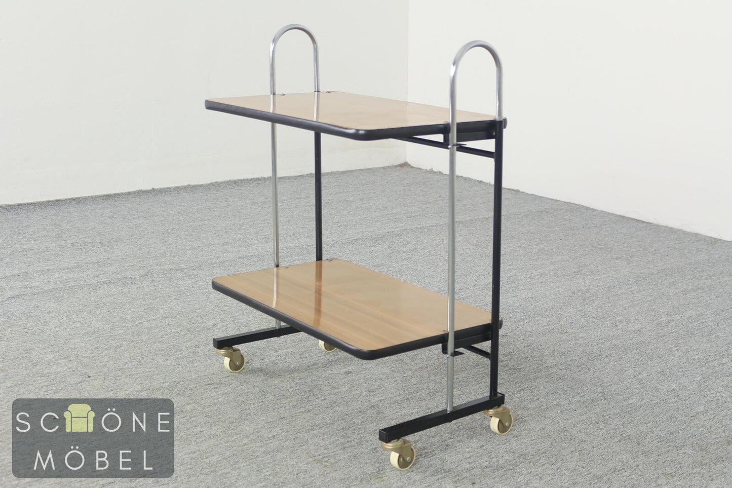 Teewagen Servierwagen Retro Vintage Mid-Century Tisch Rollen Beistellwagen VEB