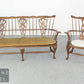 Windsor Sofa Bank 3-Sitzer Holz massiv mit Armlehnen Landhaus Sitzgelegenheit