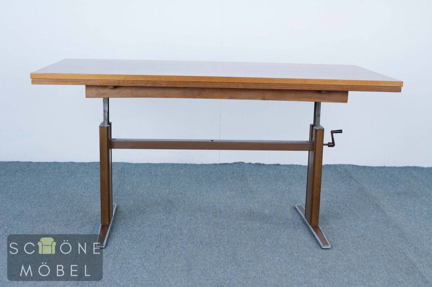 Schöner Retro Couchtisch Vintage Tisch Table Sofatisch höhenverstellb ausziehbar