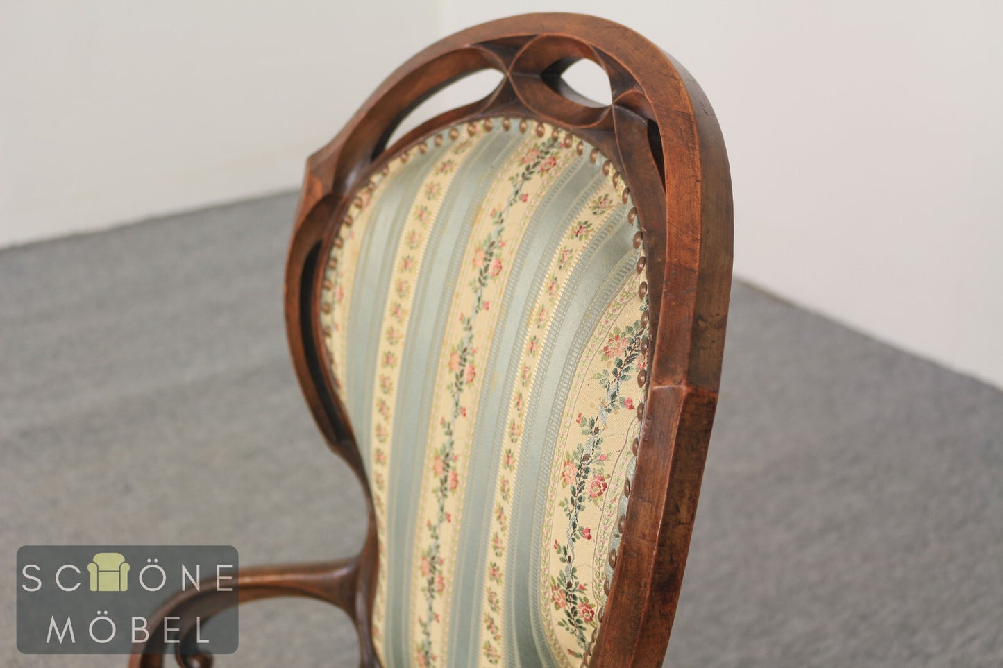 Wunderschöner Barock Design Sessel Massivholz Antik Stil Stuhl Vintage