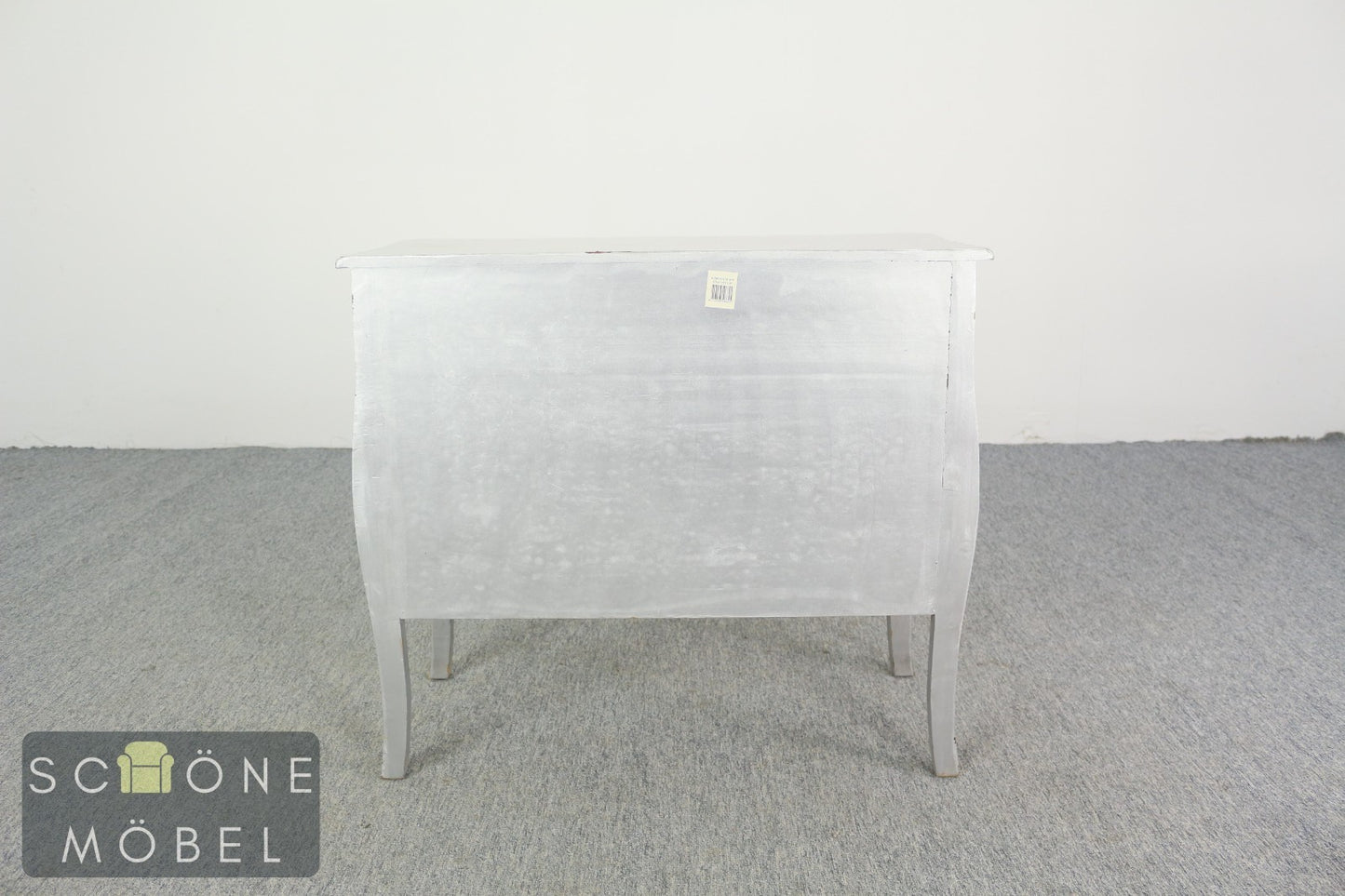 Elegante Silber Barock Kommode Hollywood Regency Vintage Beistellmöbel