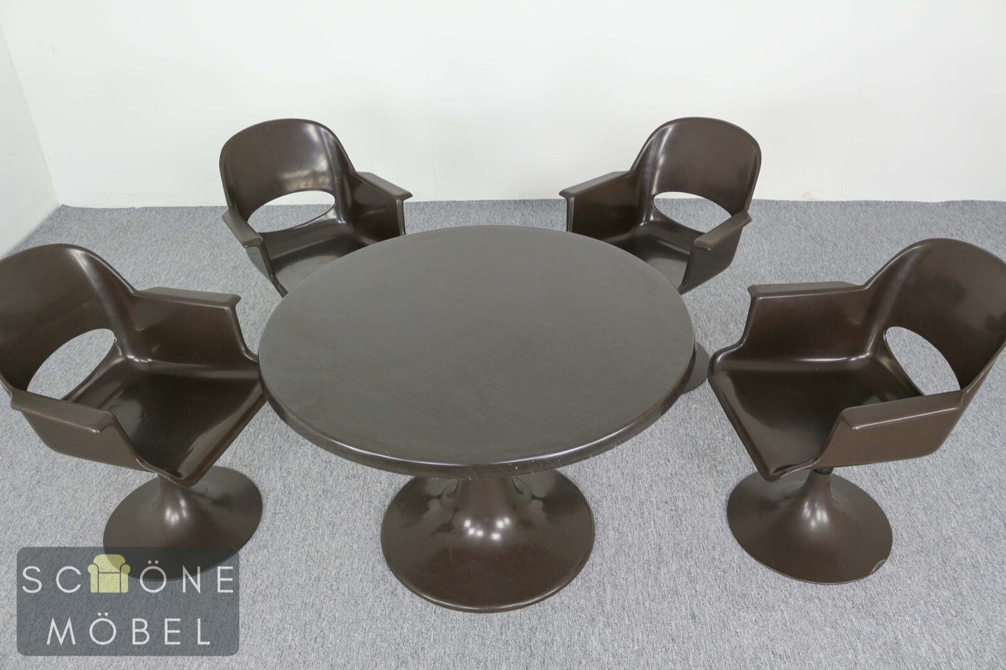 KURZ Vintage Tisch Retro Drehstühle Mid Century Table Space Age Esstisch 70er
