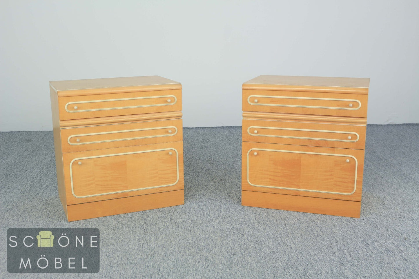 2 Vintage Nachttische Retro Schränkchen Telefontisch Kommode 70er 80er Jahre