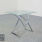 Design Beistelltisch Glas Metall Tisch modern minimalist Table Chrom  Glas