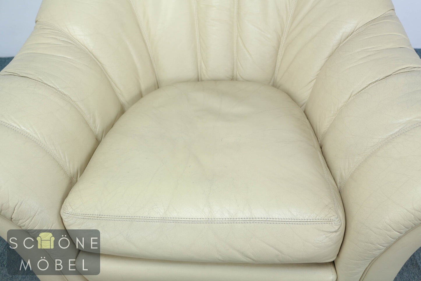 Eleganter Ledersessel Englisches Design Echtleder Sessel 1er Leder Armchair