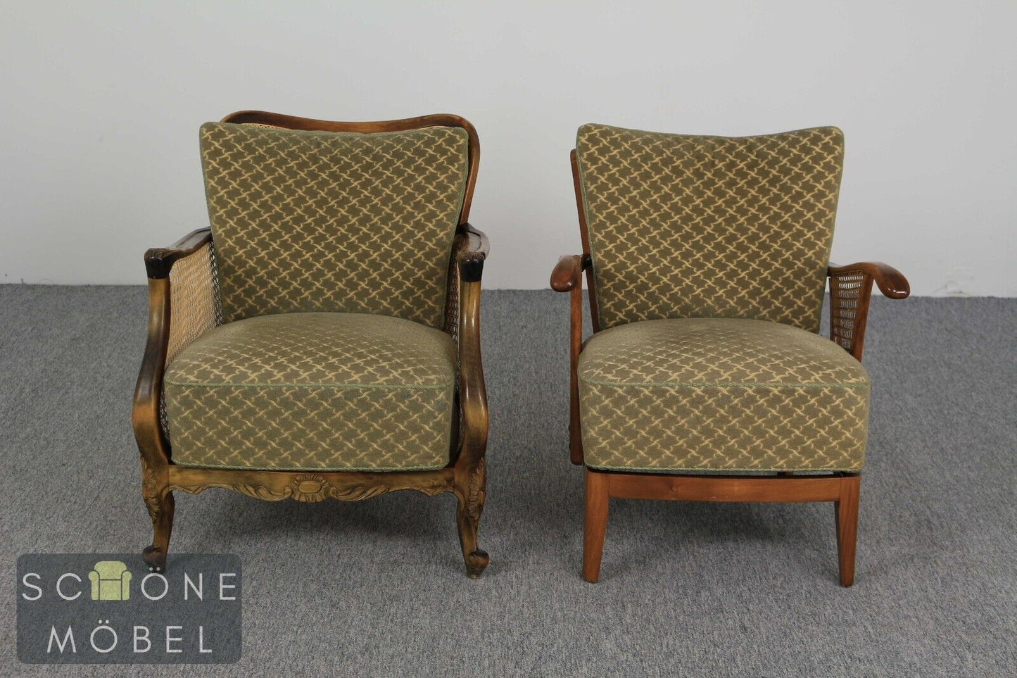 Art Deco Sessel Mid Century Wiener Geflecht Armchair Armlehnsessel Polstermöbel