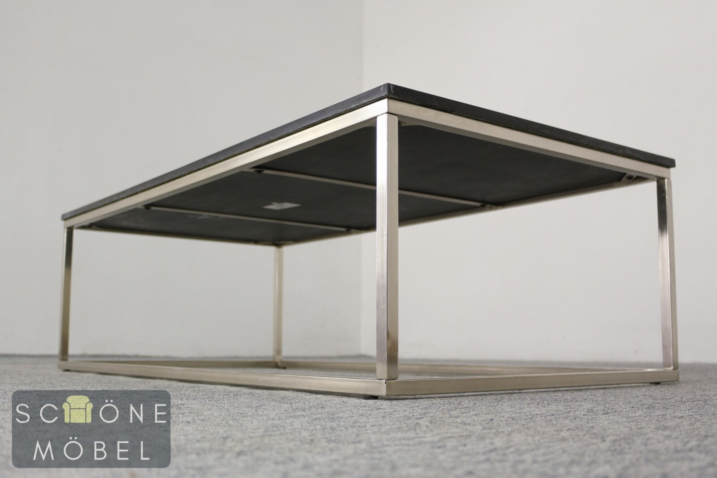 Couchtisch Marmorplatt schlichtes Design Sofa Tisch Industrial Table Metallbeine