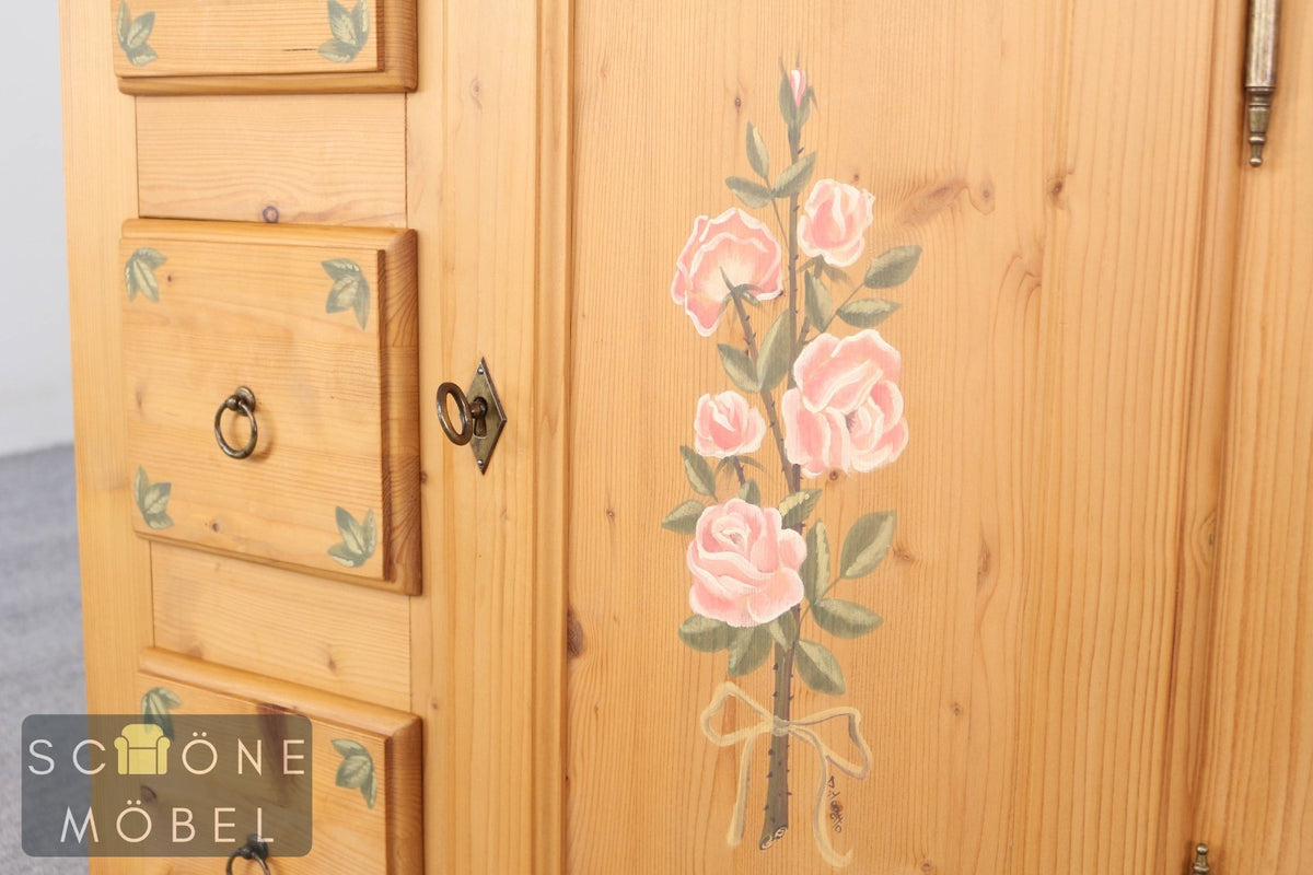 Massivholz Kommode Kiefer Bauernschrank Landhaus Nachtschrank Vintage