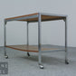Vintage Beistelltisch Retro Regal Mid-Century Tisch Rollen